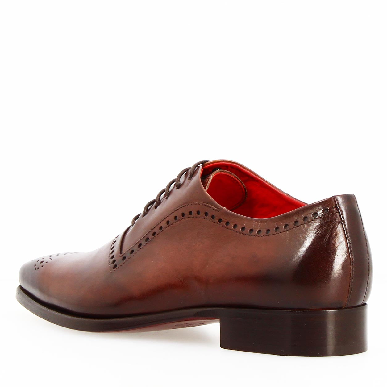 Leonardo Shoes Francesine Uomo Ettore Oxford Marrone semibrogue