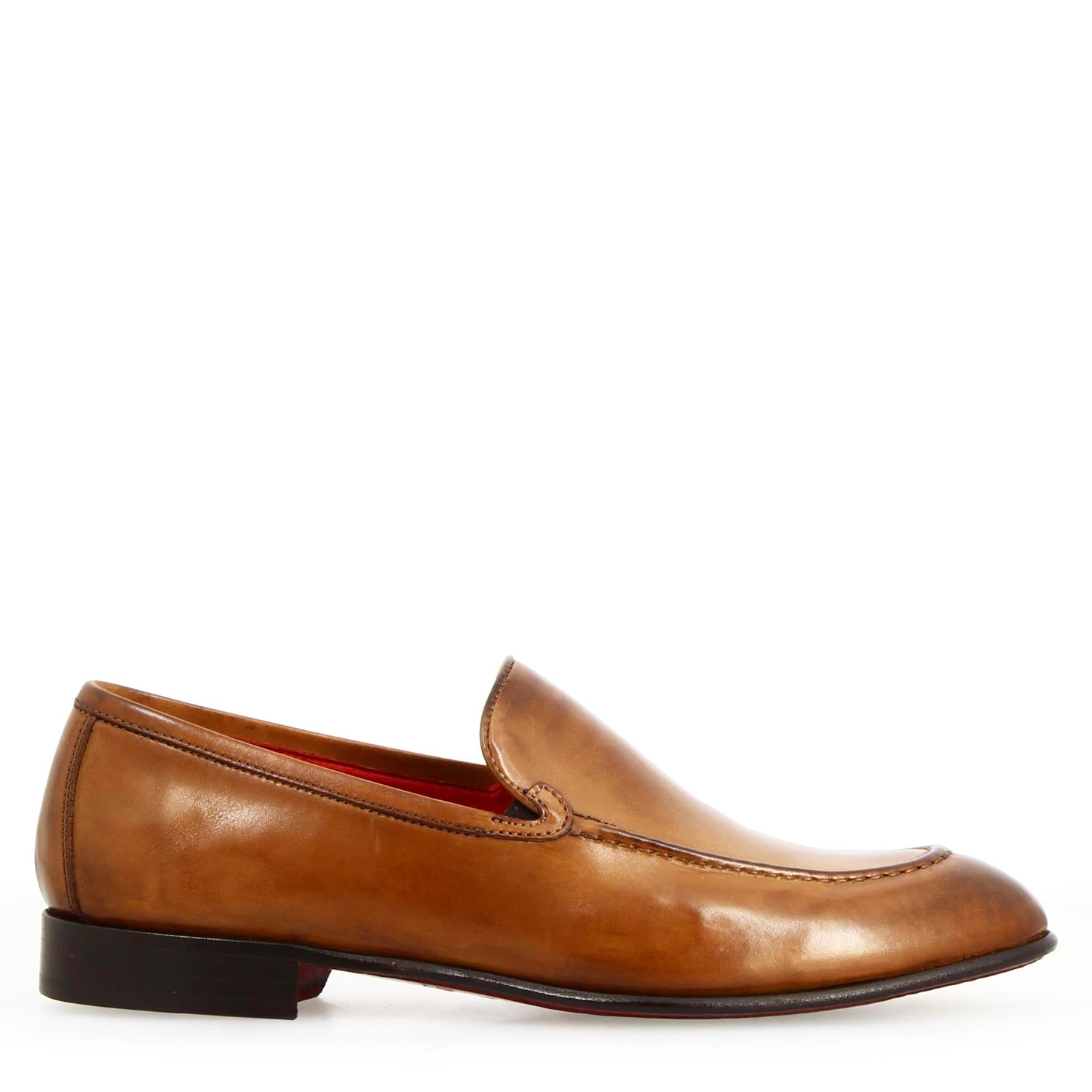 Leonardo Shoes Adriano Marrone Mocassini Uomo Pelle Liscia