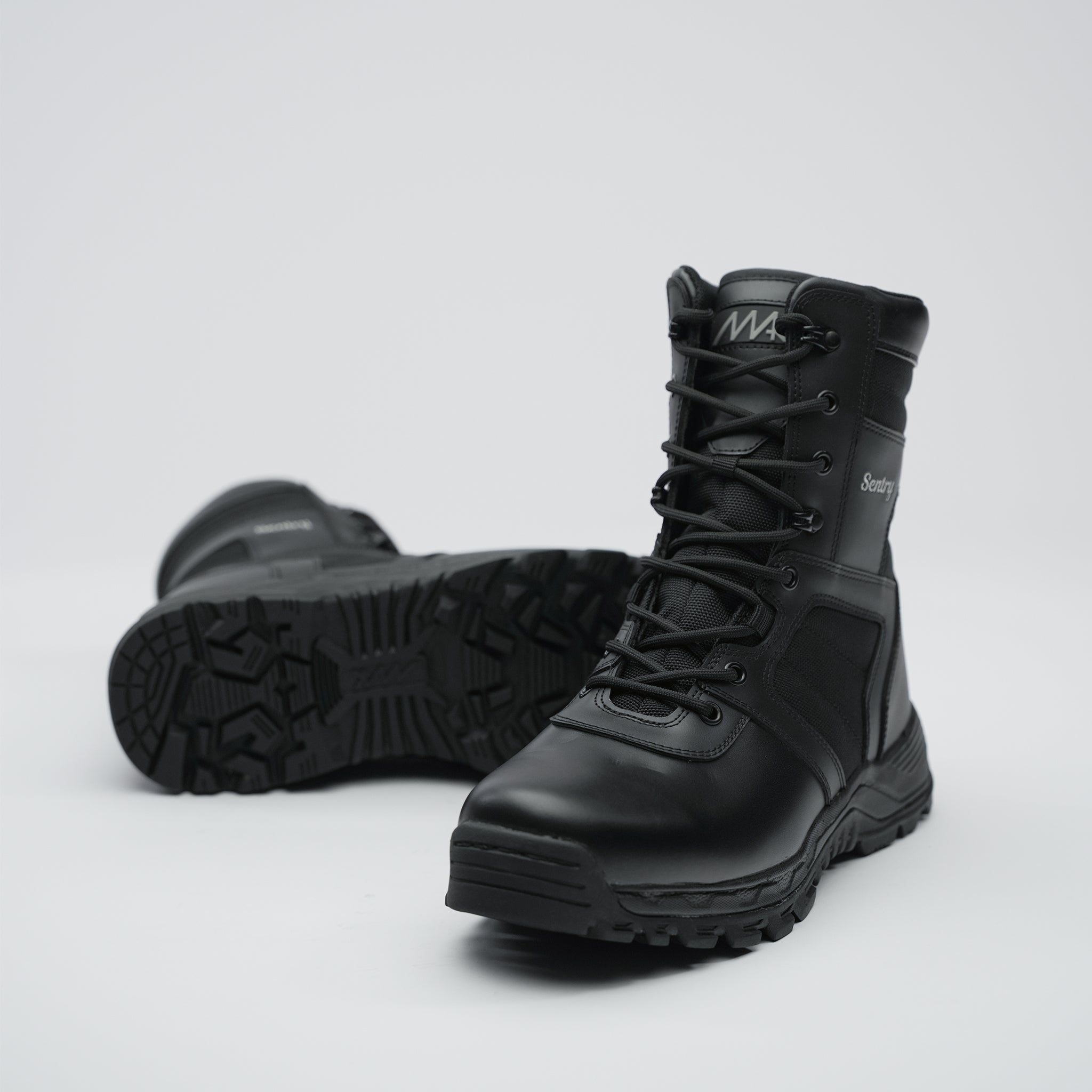 MAK Sentry 9 stivali tattici uomo pelle nero con zip