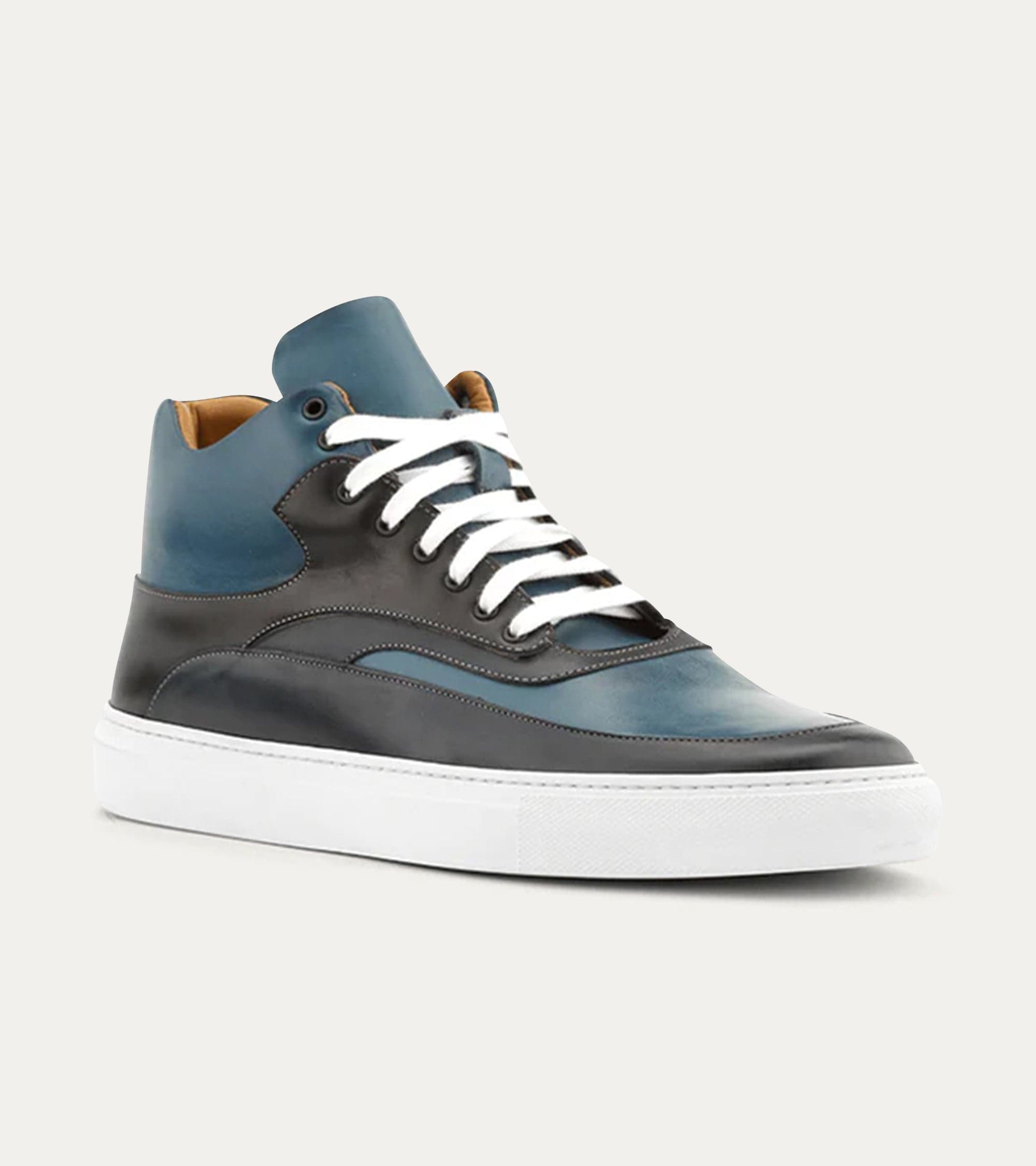 Ace Marks Maximo Sneakers Alte Uomo Blu Pelle