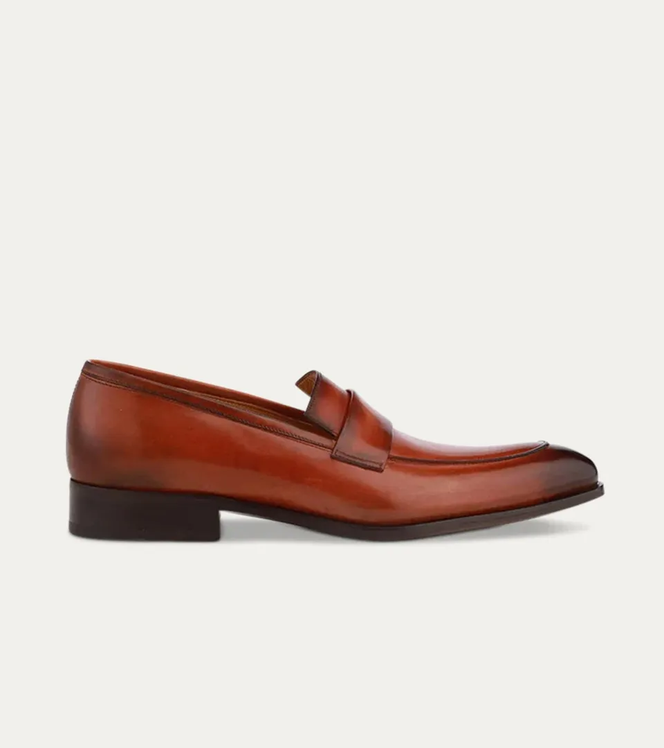 Ace Marks Jack mocassino penny uomo pelle cognac