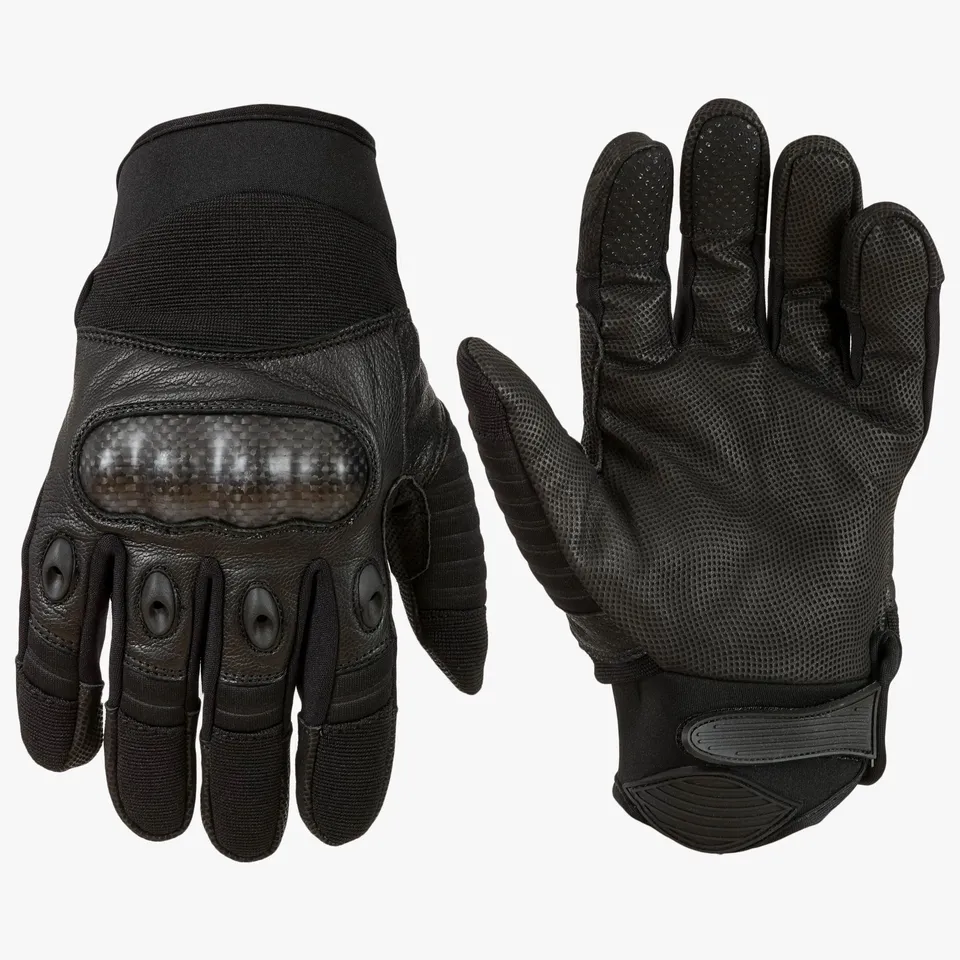 MAK Combat guanti tattici kevlar carbonio neri