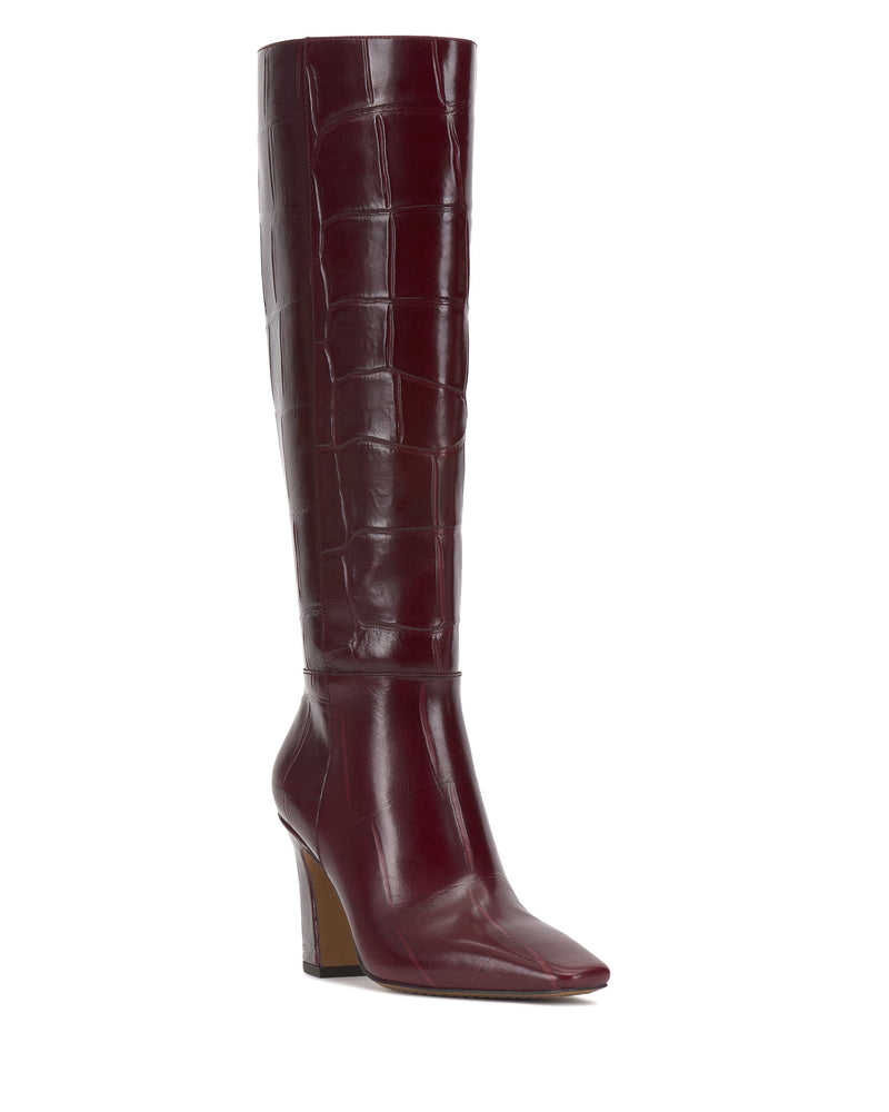Vince Camuto Bennidy Stivale Alto Ginocchio Tacco Largo