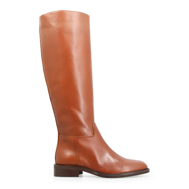 Leonardo Shoes Palatina L stivali donna pelle marrone