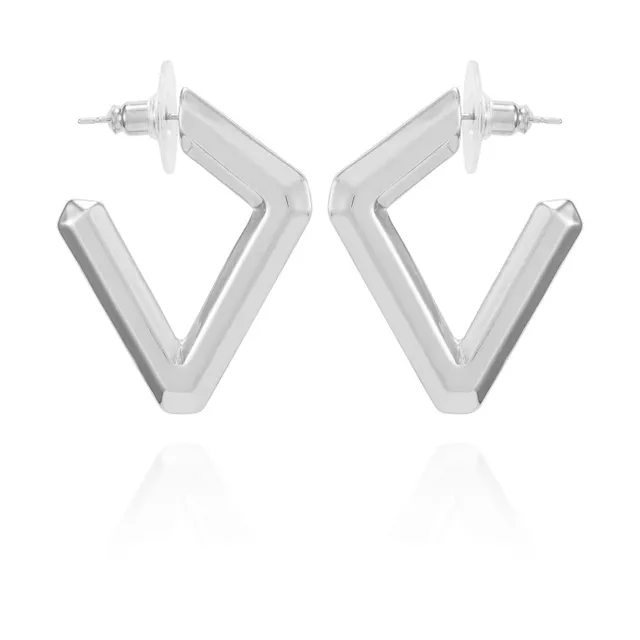Vince Camuto Orecchini Cerchio Diamante Argento Aperti