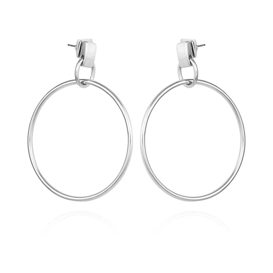 Vince Camuto orecchini cerchio pendenti argento donna