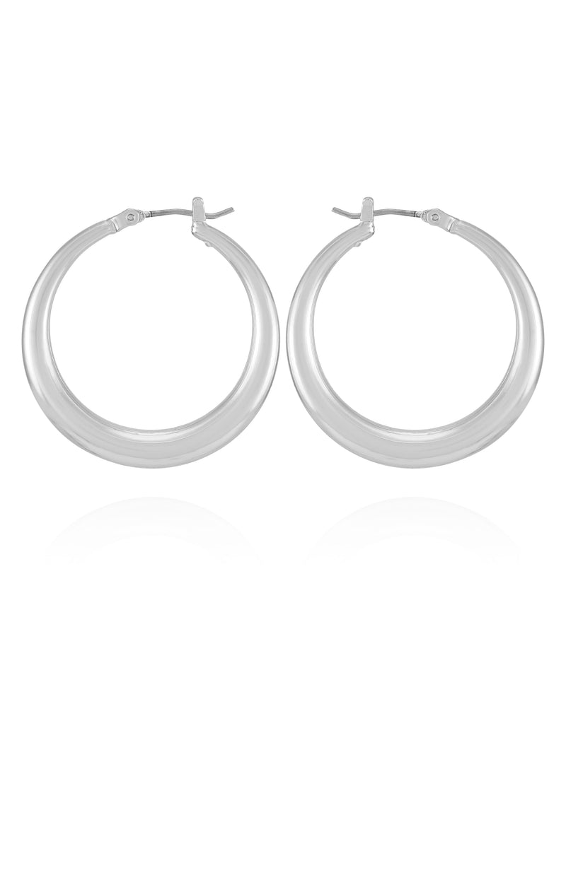 Vince Camuto orecchini a cerchio classici silver leggeri