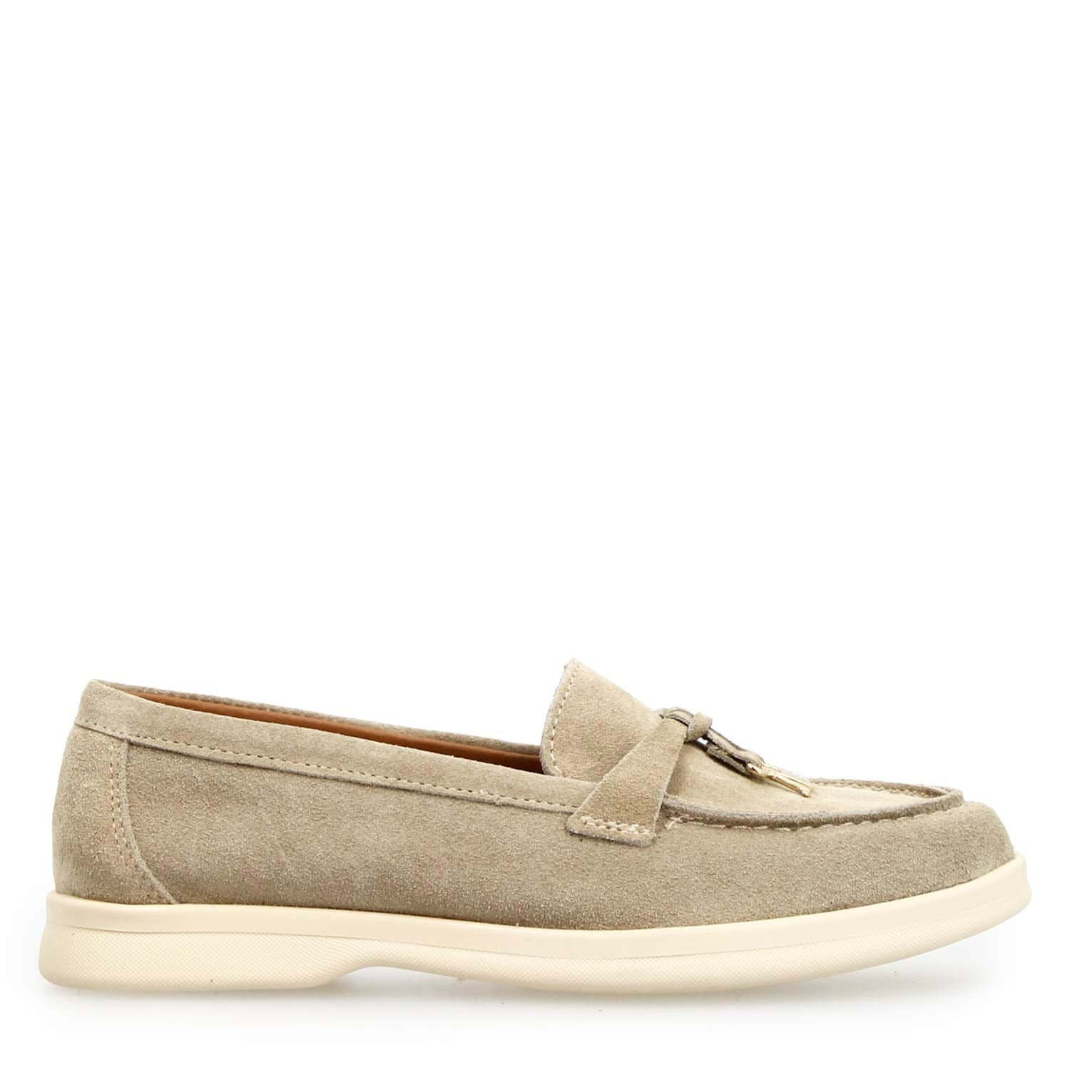 Leonardo Shoes Vellaria Mocassini Donna camoscio beige