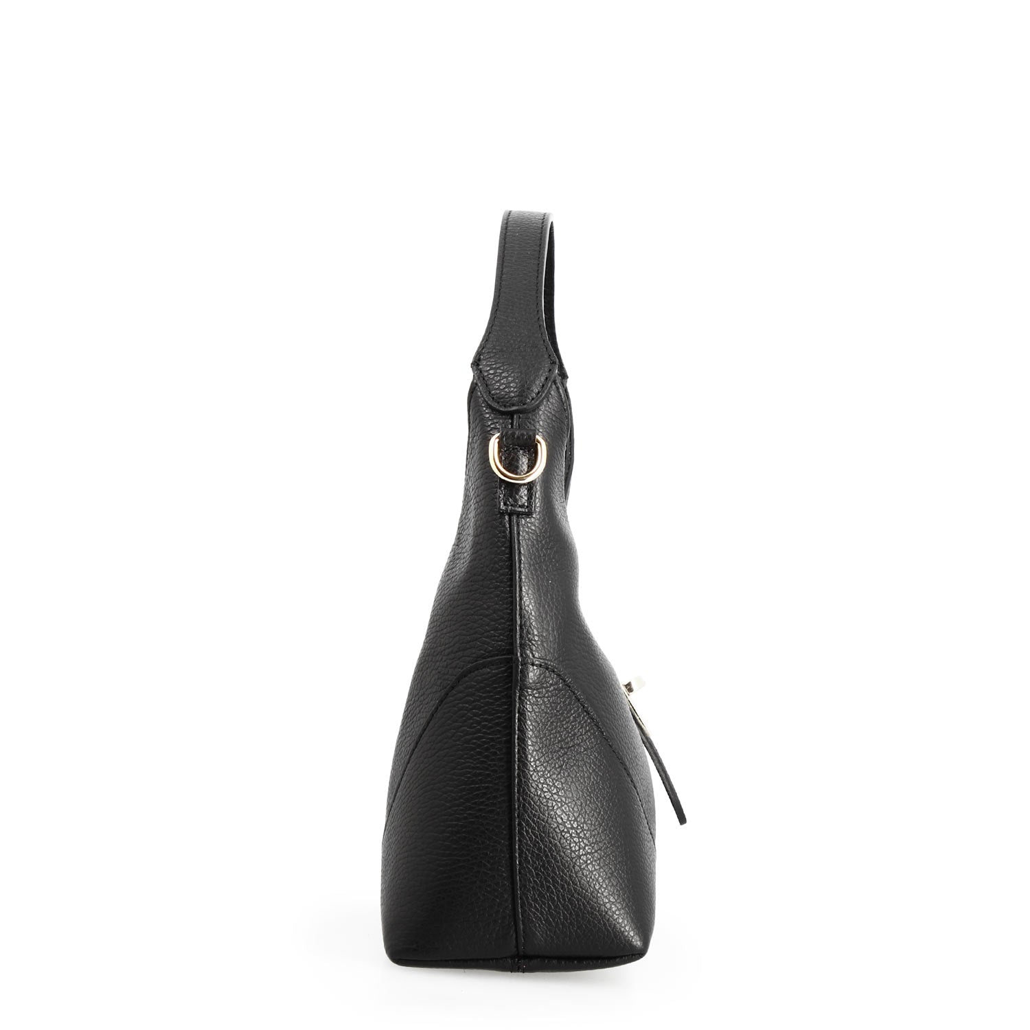 Leonardo Medusa Nero Borsa Donna Pelle Vitello Hobo