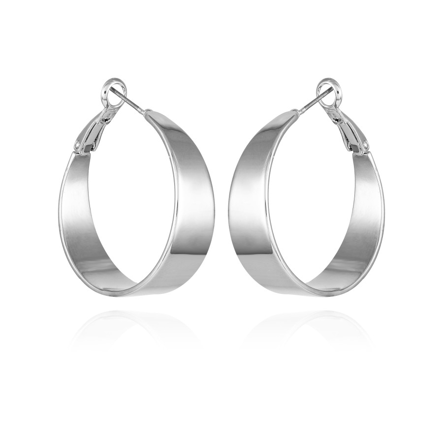 Vince Camuto orecchini a cerchio fascia spessa argento