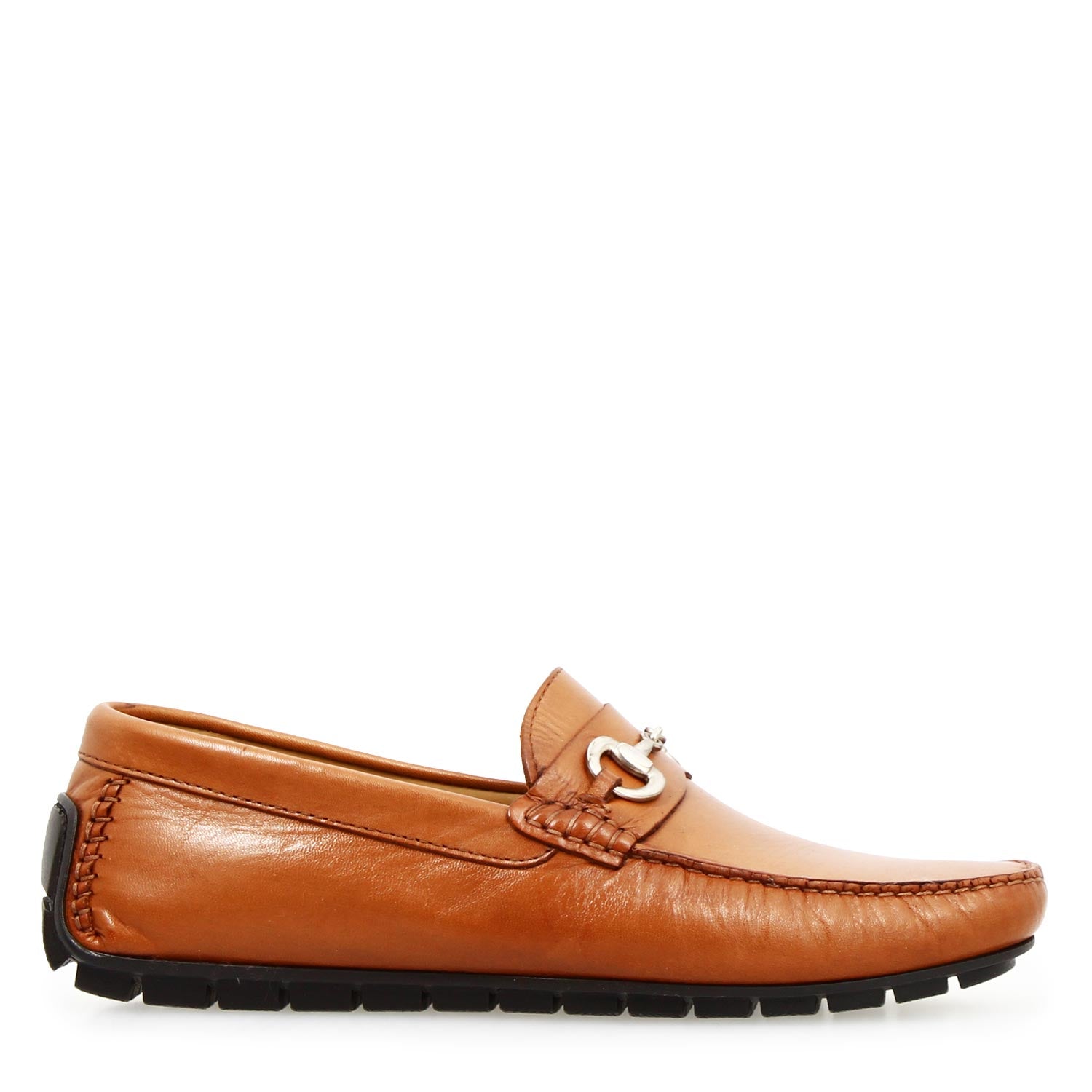Leonardo Shoes Ulisse mocassini uomo pelle marrone chiaro morsetto