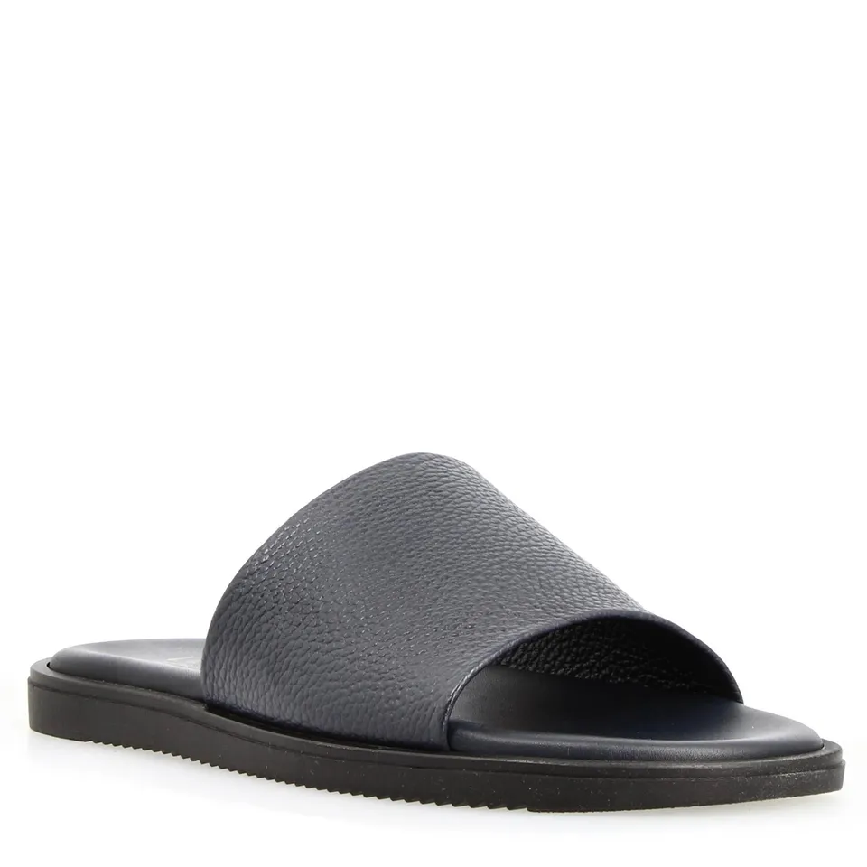 Leonardo Shoes Romolo Sandali Uomo Blu in Pelle