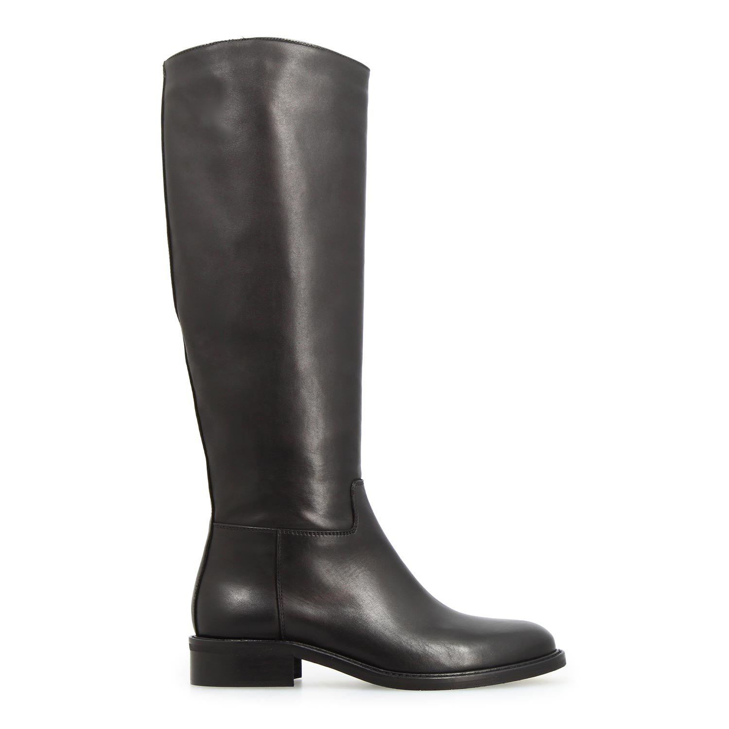 Leonardo Shoes Stivali Donna Palatina L stivali nero pelle tacco basso