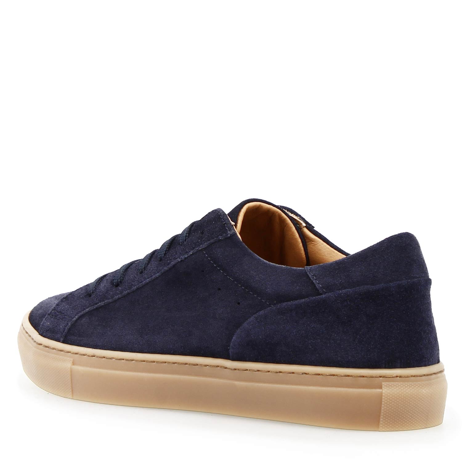 Leonardo Shoes Pitagora Sneakers Uomo Blu Camoscio