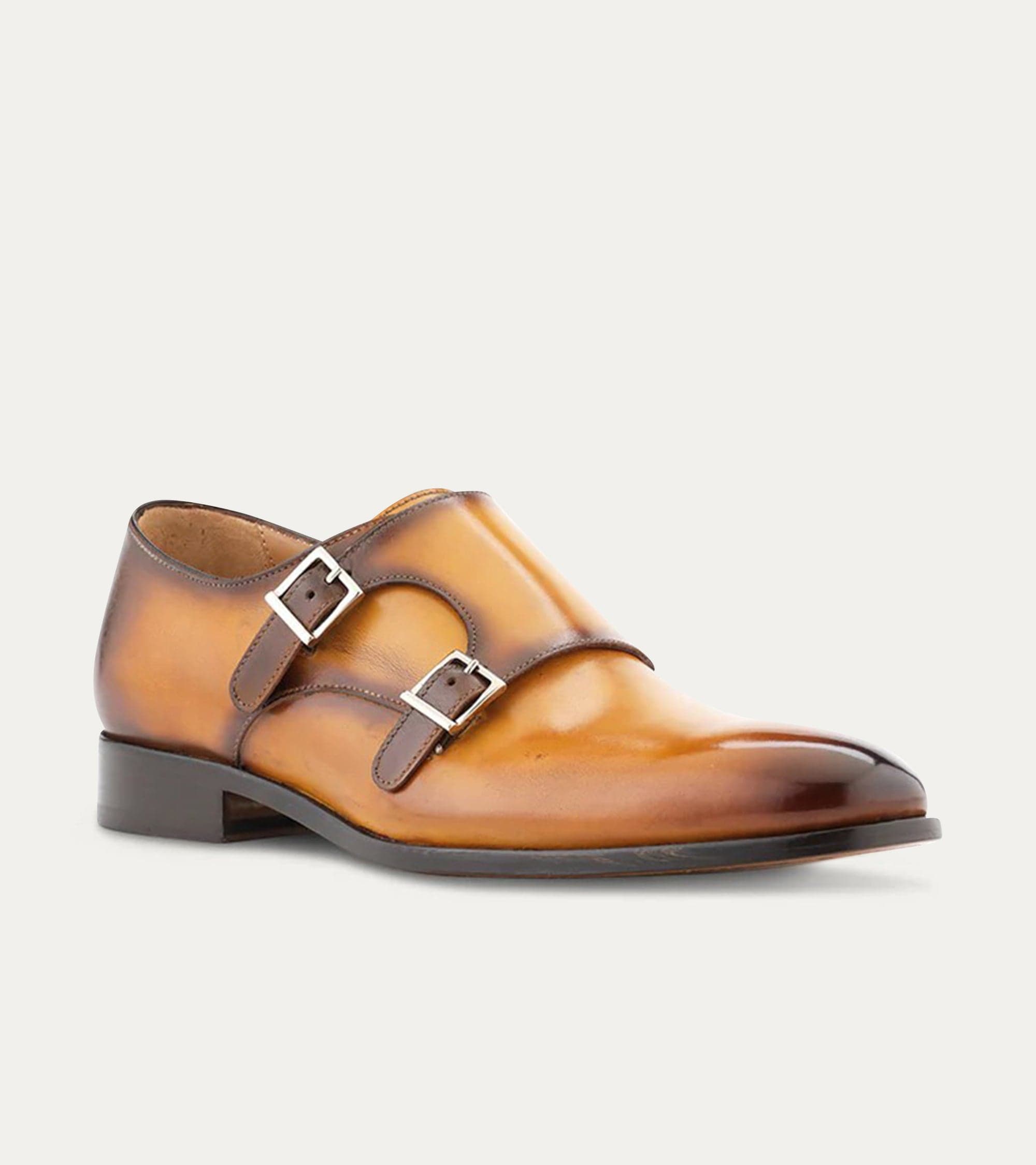 Ace Marks Kurt Monk Strap Uomo Bourbon Pelle