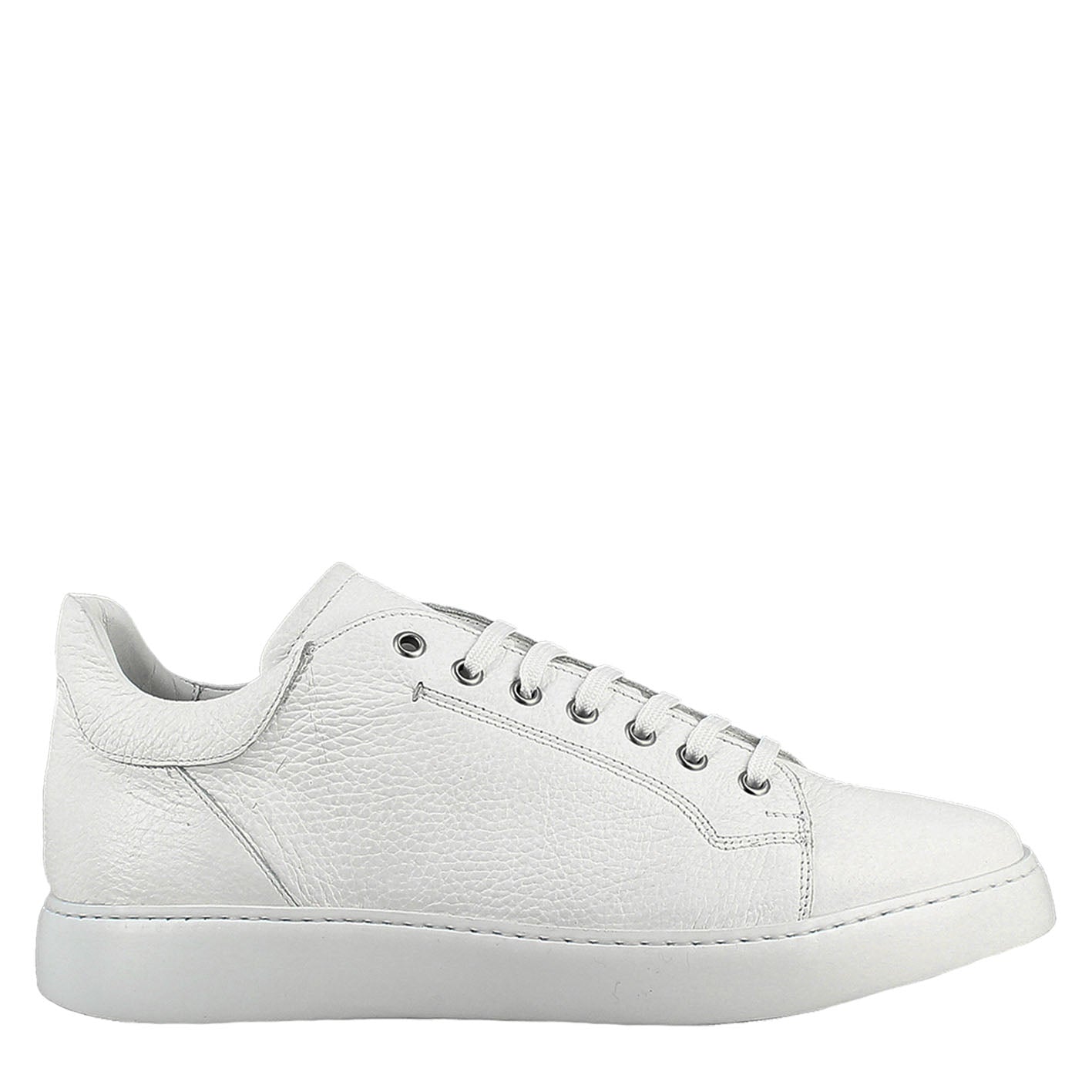 Leonardo Shoes Sneakers Uomo sneaker pelle liscia bianco