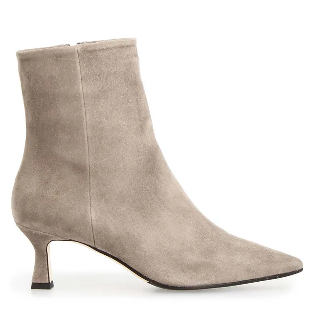 Leonardo Shoes Gioconda Stivaletti Camoscio Grigio Tacco 5