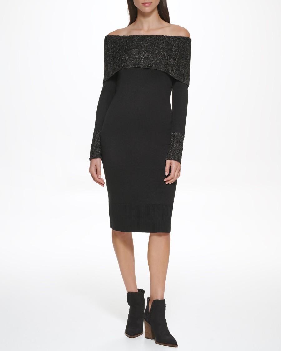 Vince Camuto Abito Spalle Scoperte Elegante Donna