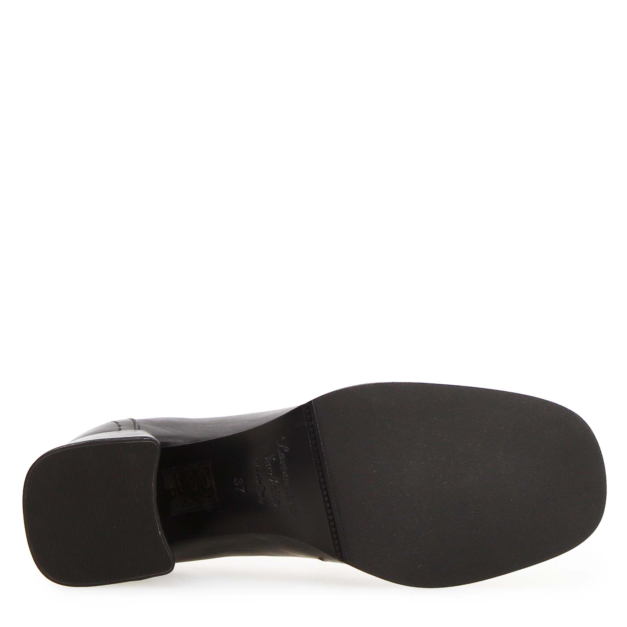 Leonardo Shoes Mocassini Donna Ottavia tacco alto pelle nero