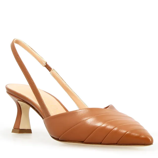 Leonardo Shoes Apollina sandali donna marrone tacco sagomato