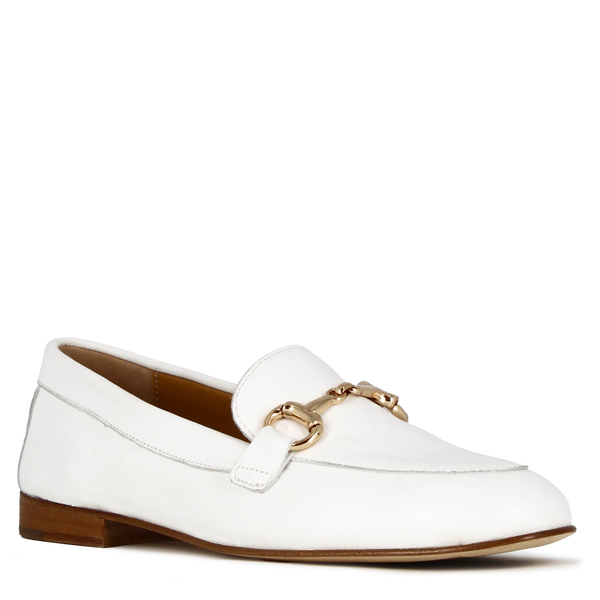 Leonardo Shoes Mocassini Donna mocassini bianco pelle morsetto
