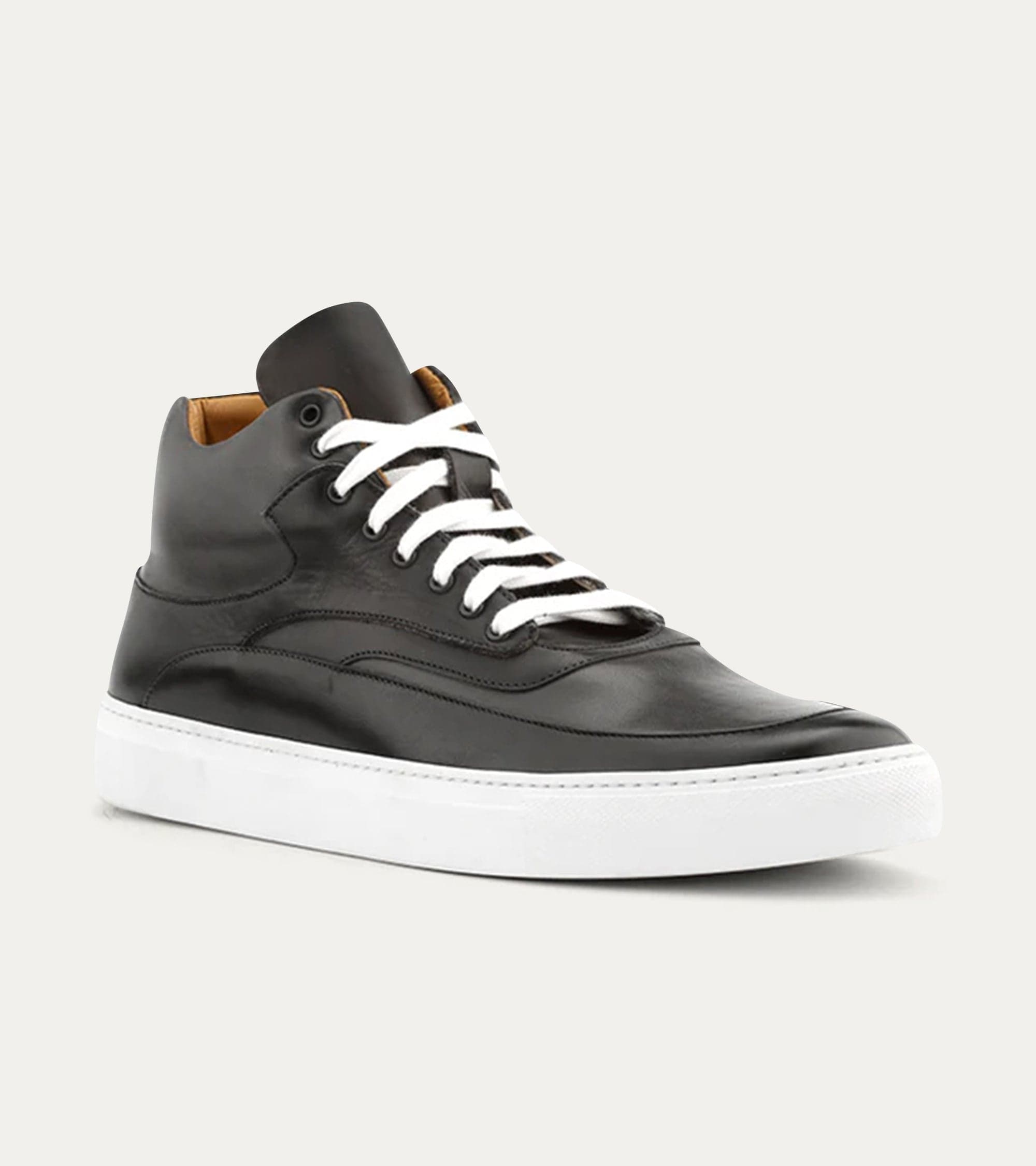 Ace Marks Maximo sneakers alte uomo pelle nero grigio fumo