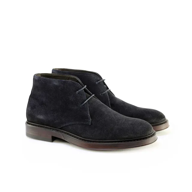 Ton Goût Caliste stivaletti uomo camoscio blu 39-40