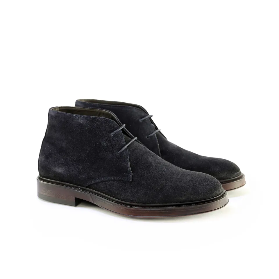 Ton Goût Caliste stivaletti uomo camoscio blu 39-40