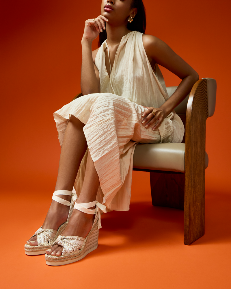 Vince Camuto Bealie Sandalo zeppa espadrillas intrecciato