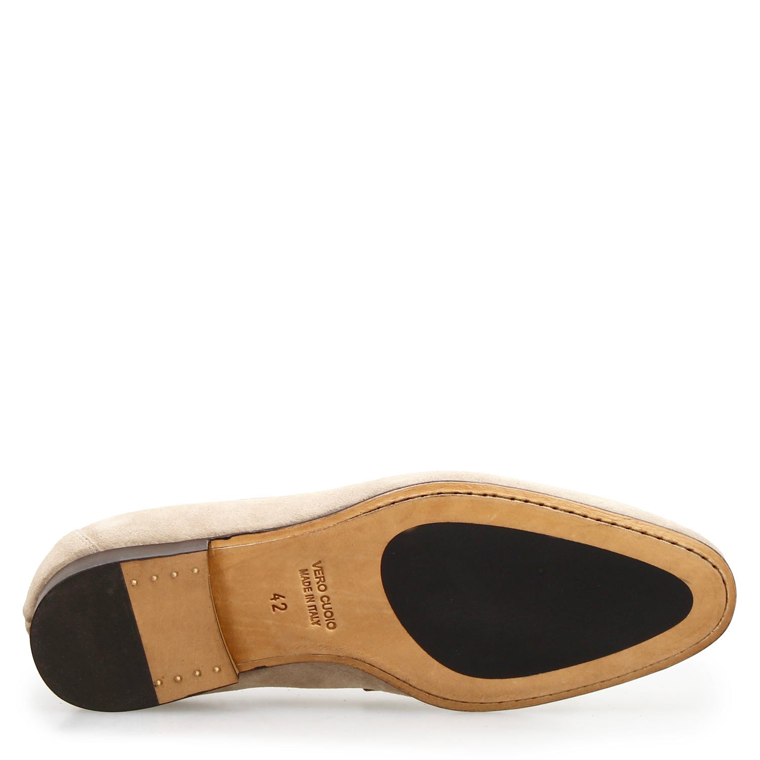 Leonardo Shoes Manfredo mocassini uomo camoscio beige