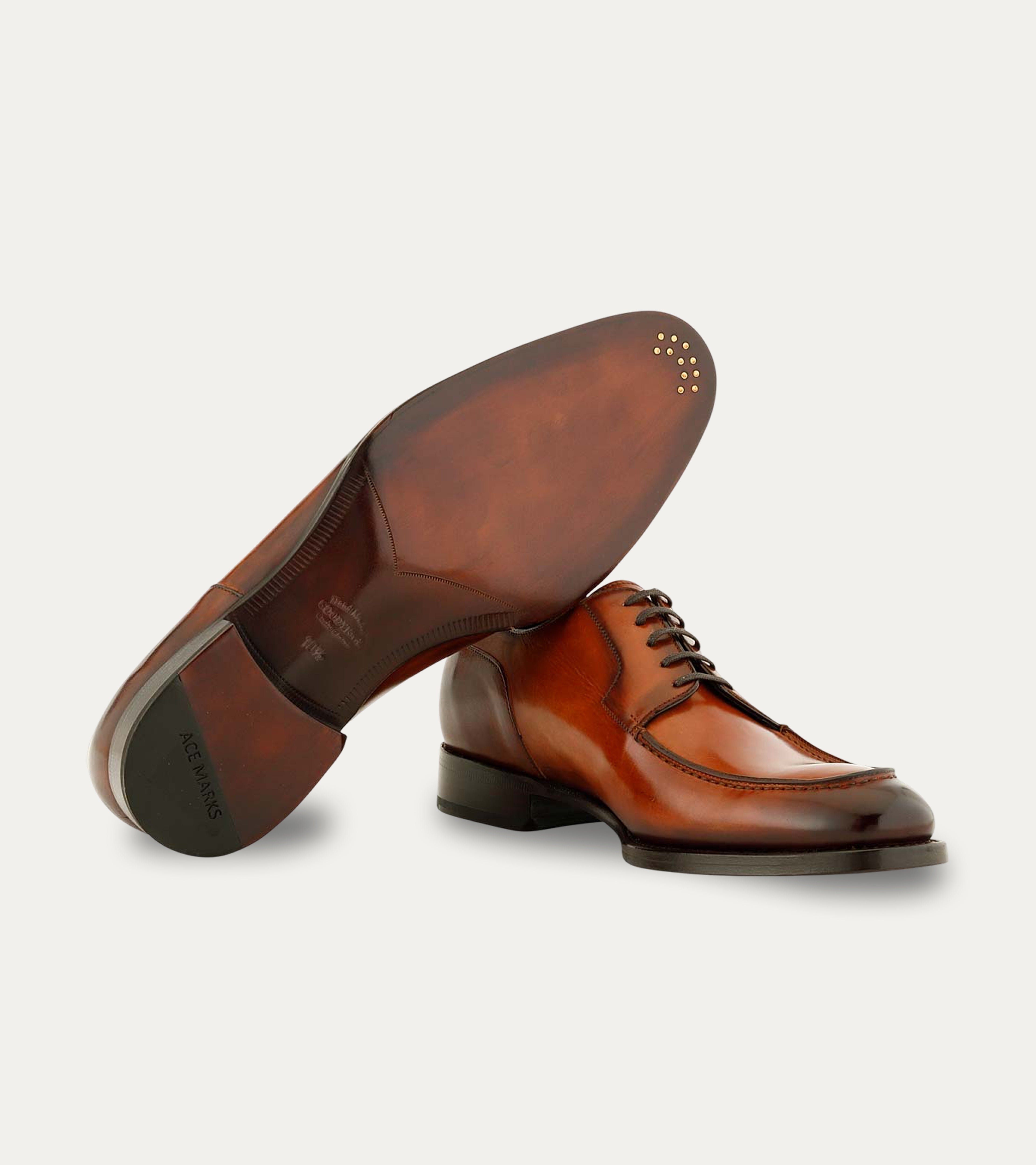 Ace Marks Michael Derby Uomo Cognac Signature