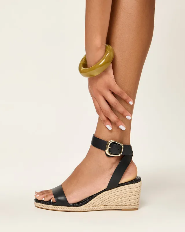 Vince Camuto Fainel Sandalo Zeppa Espadrillas con Fibbia
