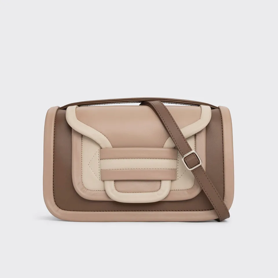 Pierre Hardy Alpha Maxi borsa a mano cammello pelle