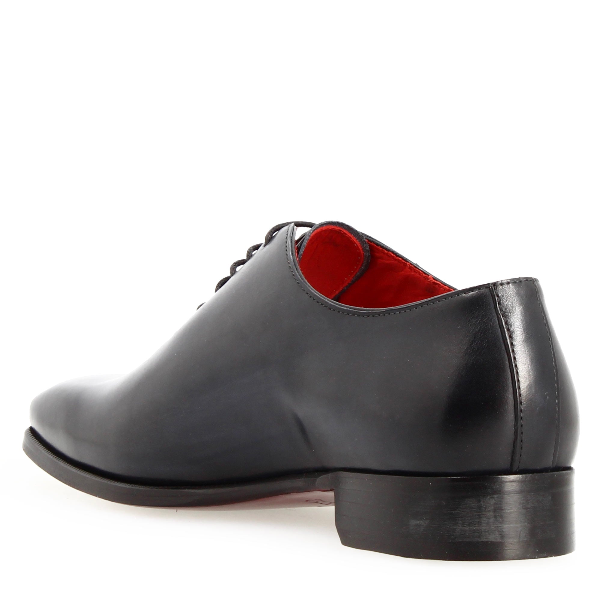 Leonardo Shoes Wholecut Francesine Uomo Pelle Blu