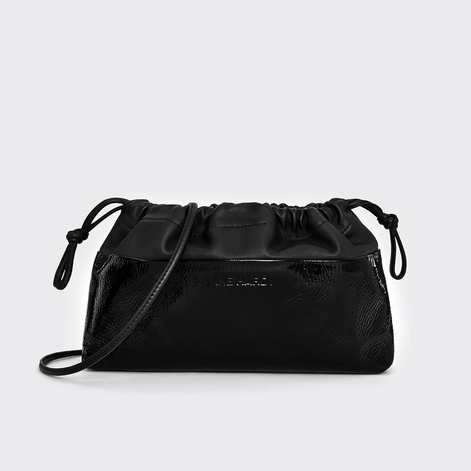 Pierre Hardy Twin pochette pelle nero tracolla TU