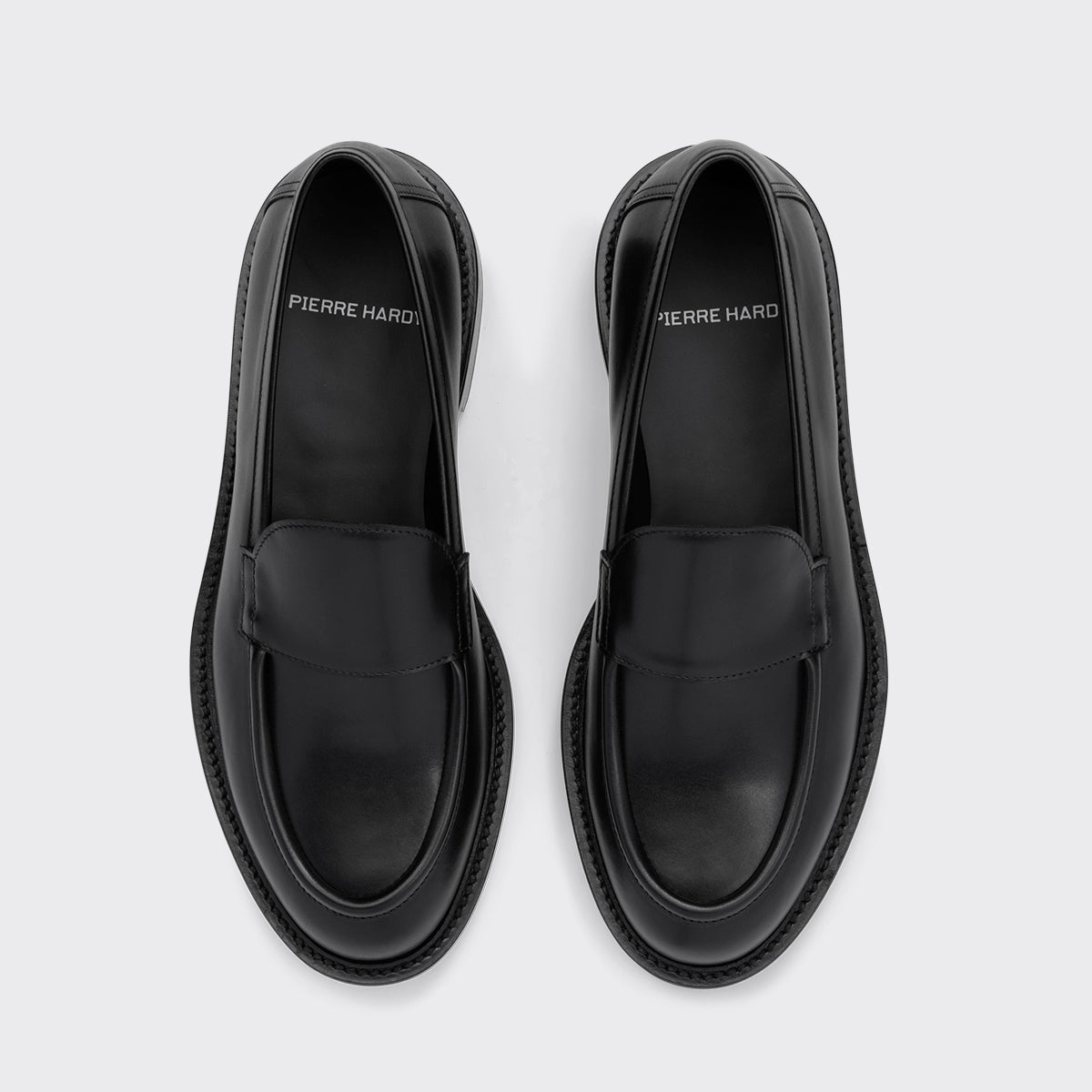 Pierre Hardy John loafer uomo pelle nera platform 30 mm