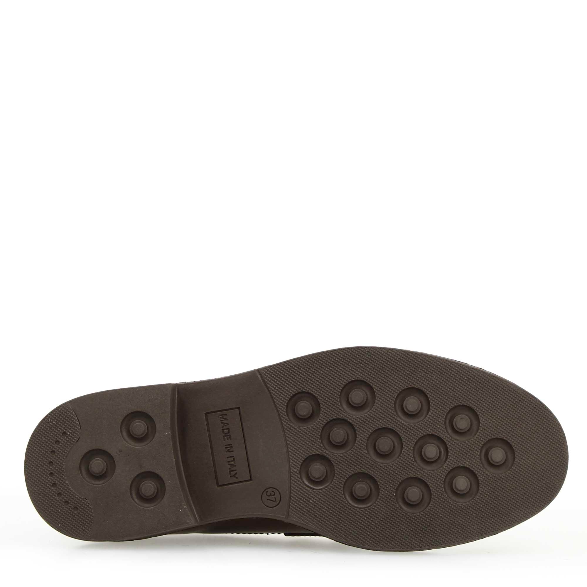 Leonardo Shoes Mocassini Donna Pelle Marrone Scuro Fibbia Tacco 3cm