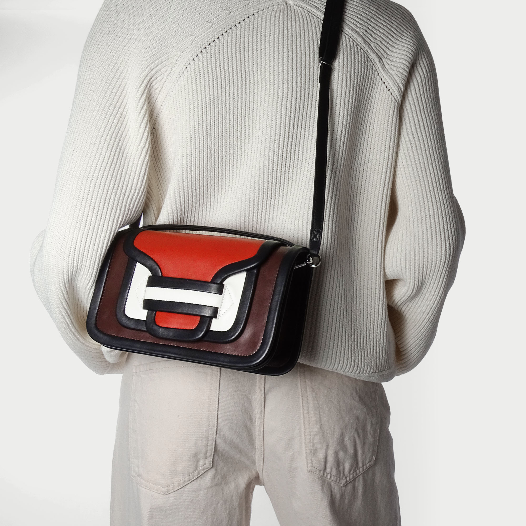 Pierre Hardy Alpha maxi borsa donna marrone tracolla