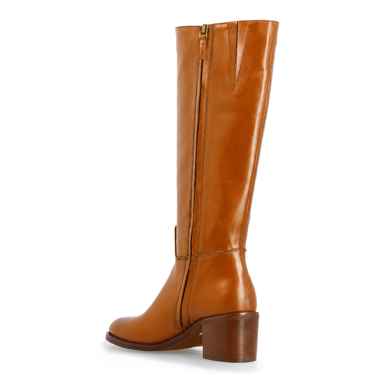 Leonardo Shoes Messala stivali donna pelle marrone ginocchio