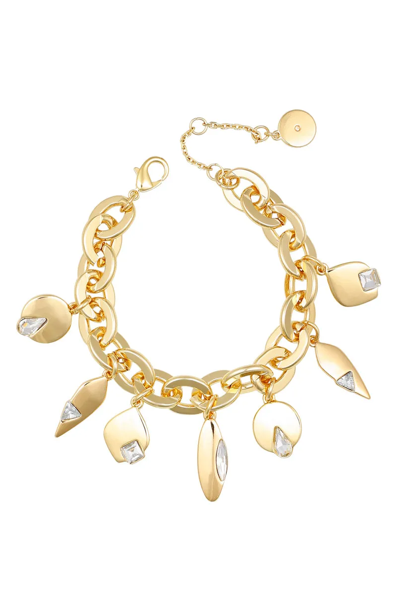 Vince Camuto braccialetto charm donna oro catena