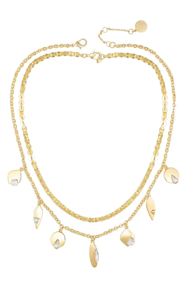 Vince Camuto Necklaces Collana Strati Charm Oro Cristallo