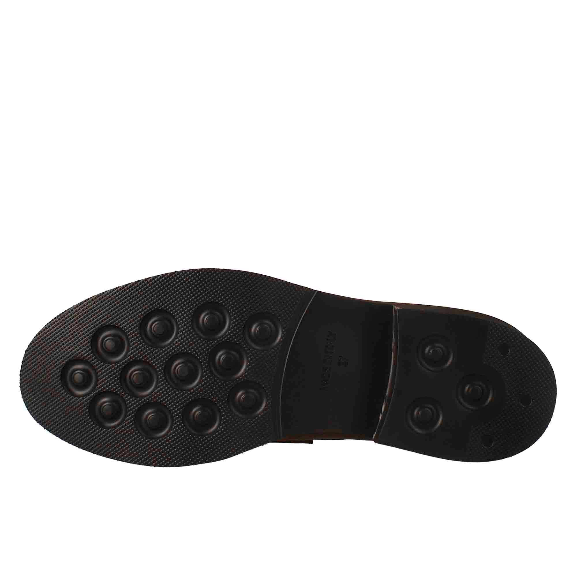 Leonardo Shoes Paupa mocassini donna pelle cuoio scuro