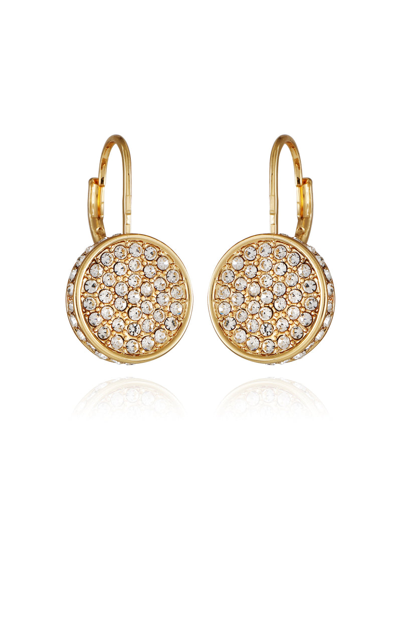 Vince Camuto Pave Goldtone Orecchini Oro Pietre Vetro