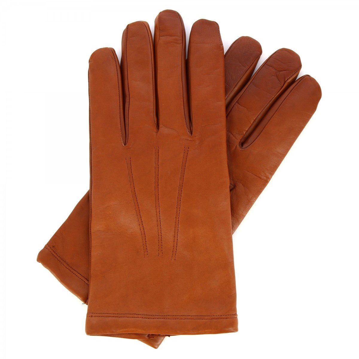 Leonardo Shoes Accessori Uomo guanti nappa marrone fodera cashmere