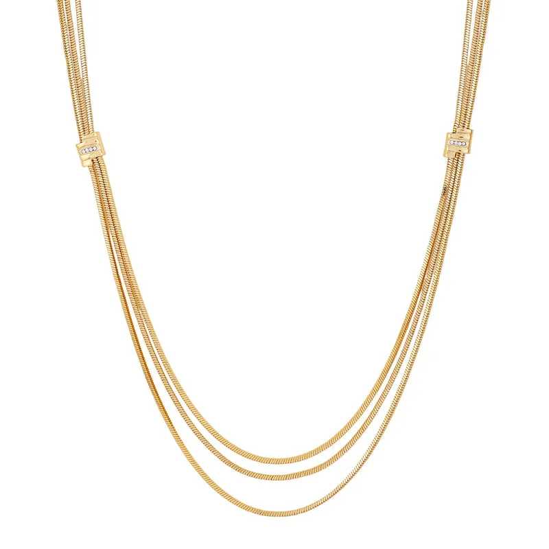 Vince Camuto Collana Donna Multistrato Oro Goldtone
