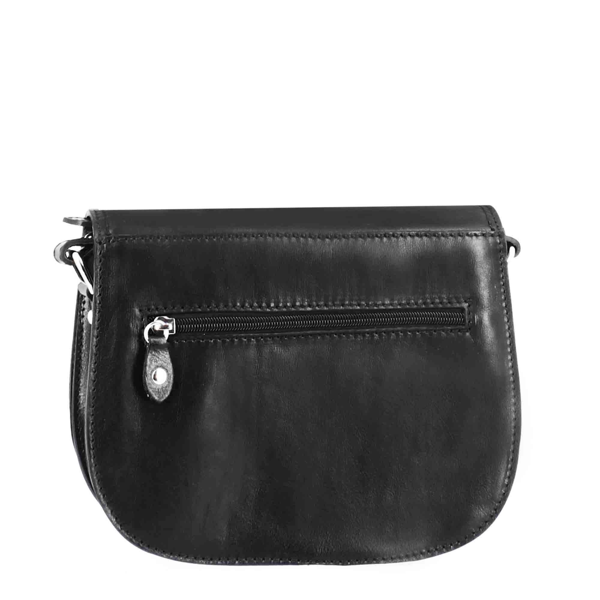 Leonardo Shoes Essential Borsa Donna Pelle Nero Tracolla Media