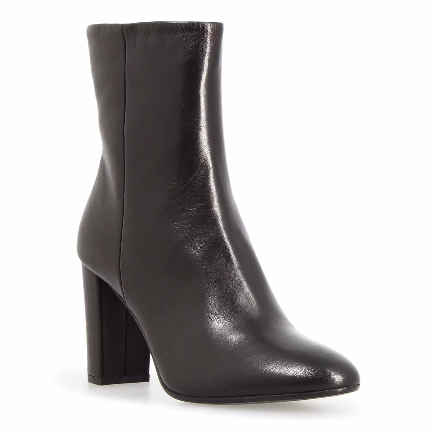 Leonardo Shoes Vesper P Nero stivaletti donna tacco 8 cm