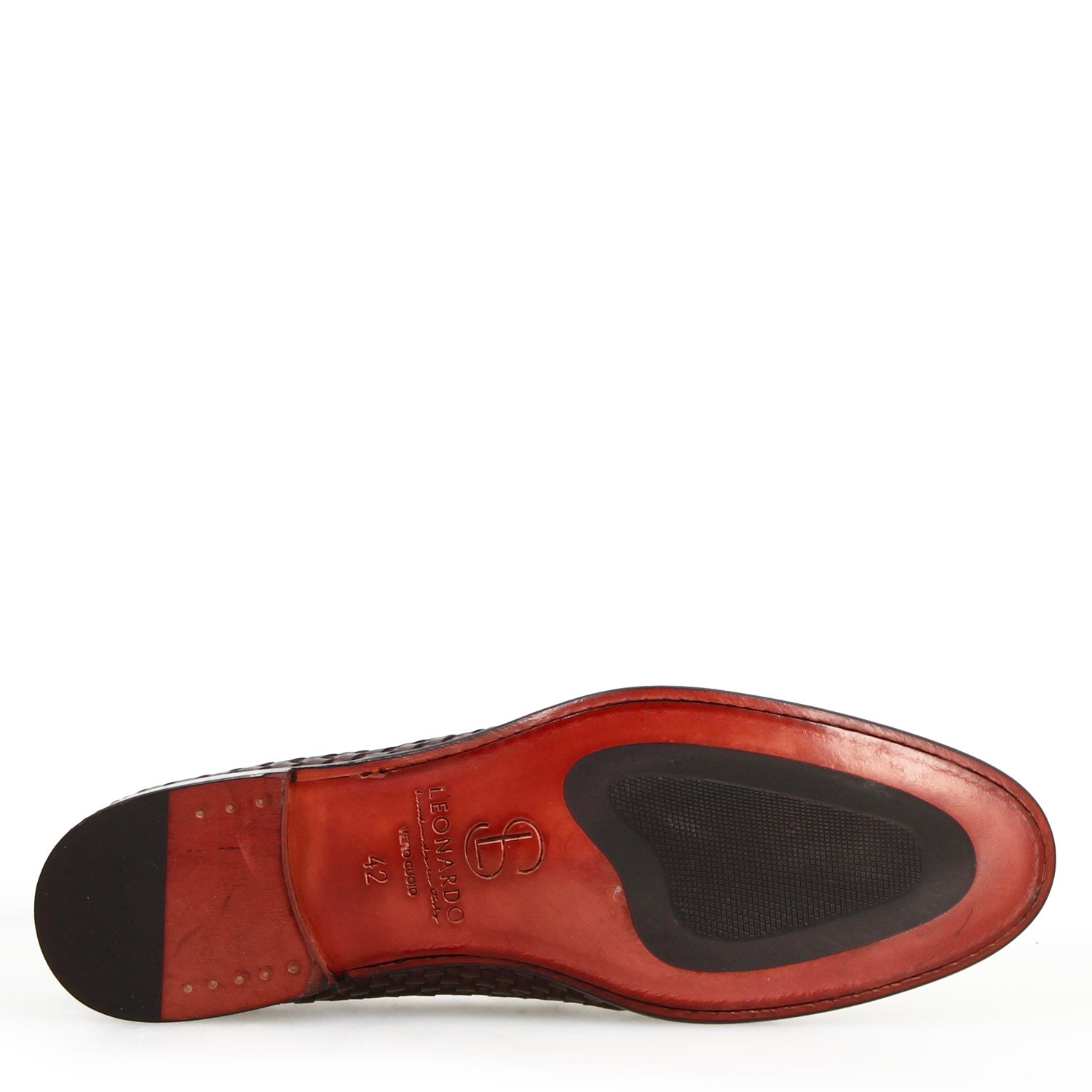 Leonardo Shoes Novello mocassino uomo pelle moro nappine