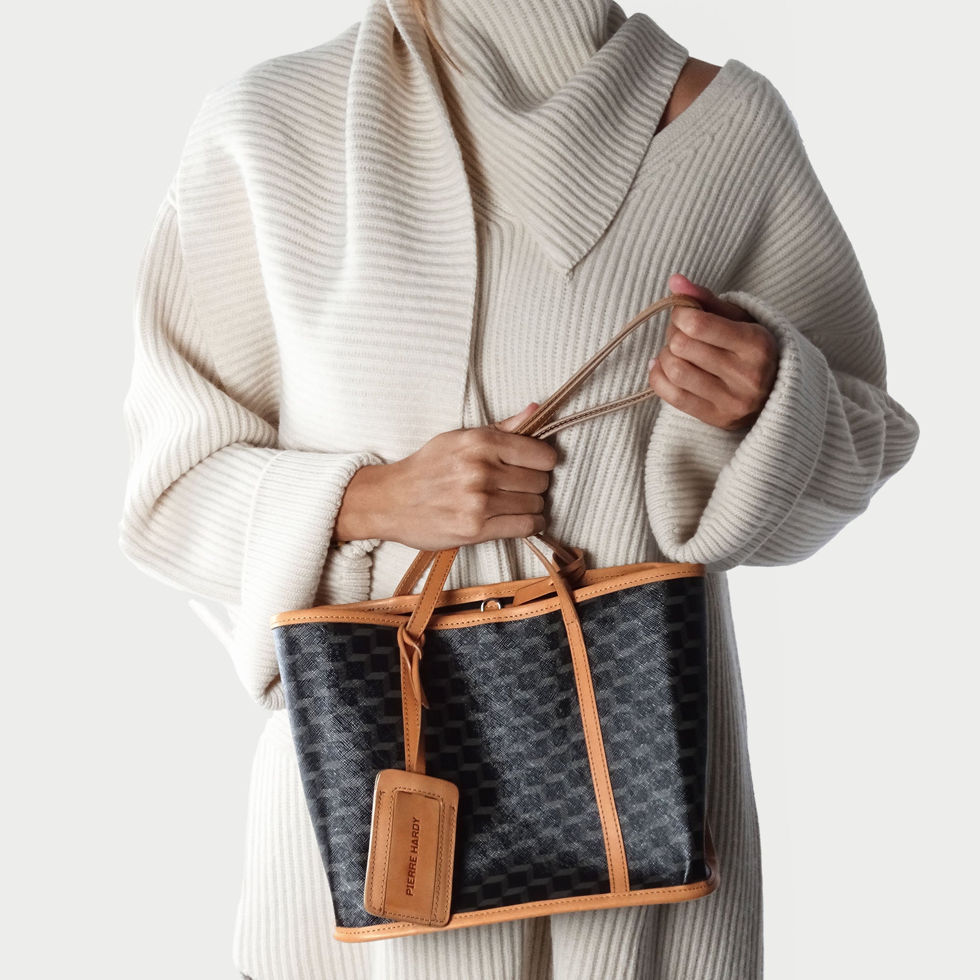 Pierre Hardy Cab Tote Mini borsa tote nera pelle TU