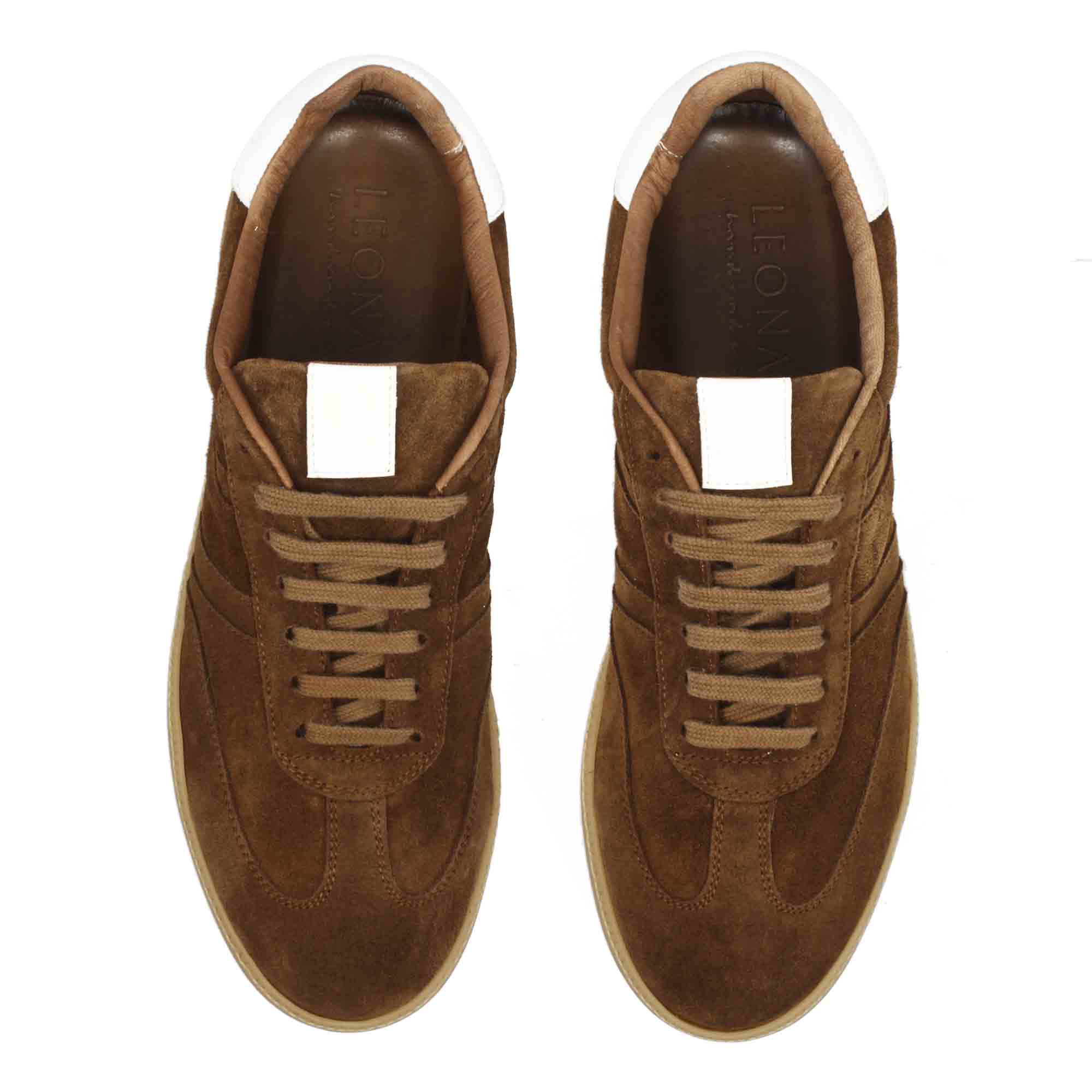 Leonardo Bizantino C sneaker uomo camoscio marrone
